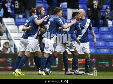 Birmingham City v Fulham - Sky Bet Championship - St Andrew's.Michael Morrison, de Birmingham City, célèbre son premier but Banque D'Images