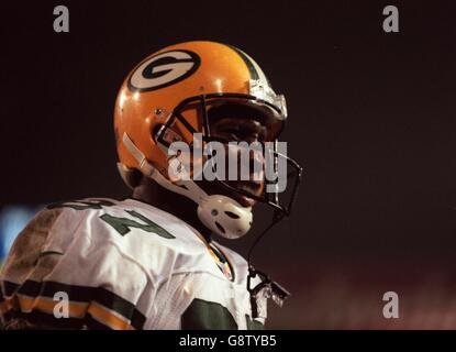 American football - NFL - New England Patriots v Green Bay Packers. Robert Brooks, récepteur large de Green Bay Packers Banque D'Images