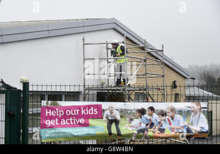 Bâtiment de l'école d'Édimbourg les craintes de sécurité Banque D'Images