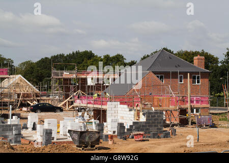 Nouvelles constructions sur un champ vert site. Stalham. Le Norfolk. L'East Anglia. L'Angleterre. UK . Banque D'Images