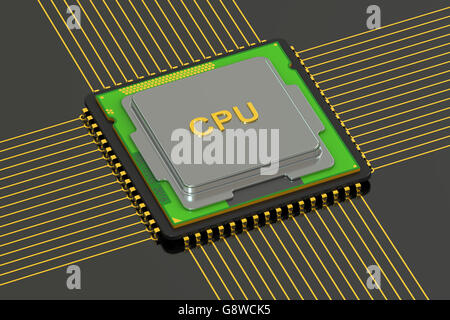 Cpu, rendu 3D Banque D'Images