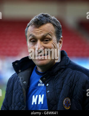 Walsall v Shrewsbury Town - Sky Bet League One - Banks's Stadium.Micky Mellon, directeur de la ville de Shrewsbury Banque D'Images