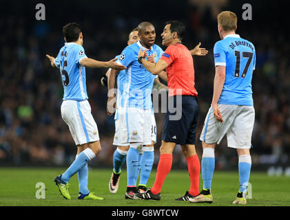 Manchester City v Paris Saint-Germain - Ligue des Champions - Quart de finale - deuxième manche - Etihad Stadium Banque D'Images