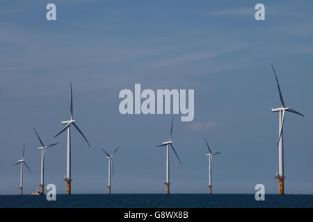 Parc éolien off shore générique, Redcar UK Banque D'Images