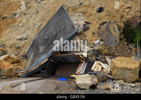 Cliff Bournemouth effondrement Banque D'Images