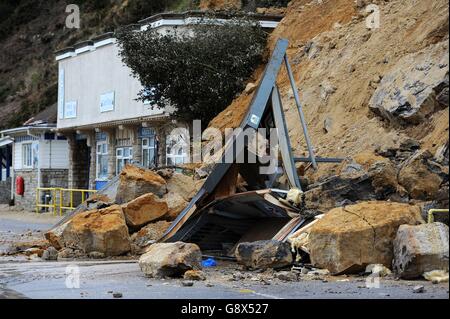 Cliff Bournemouth effondrement Banque D'Images