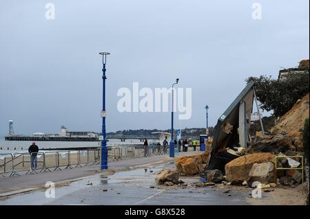 Cliff Bournemouth effondrement Banque D'Images