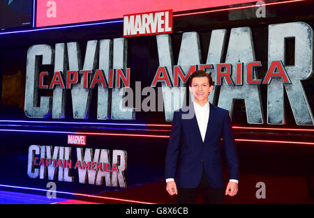 Captain America : Guerre civile Première européenne - Londres Banque D'Images