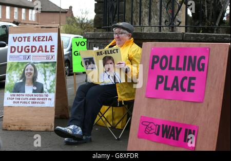 Les élections du Parlement écossais campagne 2016 Banque D'Images