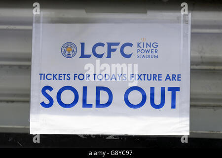 Leicester City / Swansea City - Barclays Premier League - King Power Stadium.Vue générale d'une affiche vendue Banque D'Images