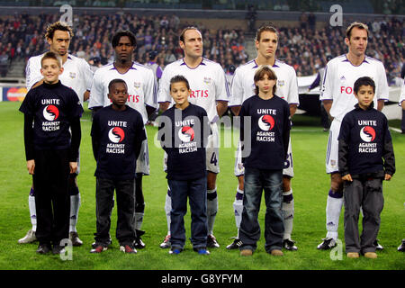 Football - UEFA Champions League - Groupe G - Anderlecht / Liverpool - constant Vanden stock Stadium.L'équipe d'Anderlecht s'équipe avant le match Banque D'Images