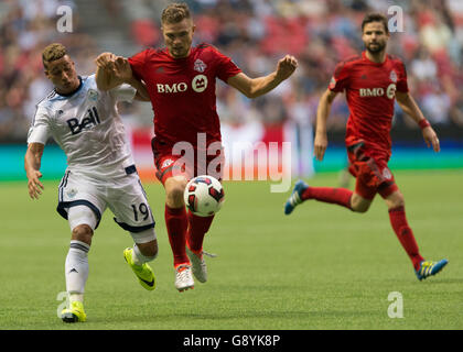 Vancouver, Canada. 29 Juin, 2016. 2016 Championnat Canadien Amway Finale Coupe des Voyageurs, Toronto, Vancouver Whitecaps vs BC Place Stadium. Credit : Gerry Rousseau/Alamy Live News Banque D'Images