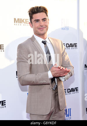 Hollywood, Californie, USA. 29 Juin, 2016. Zac Efron arrive pour la première du film 'Mike et Dave ont besoin des dates de mariage au cinéma Dome Theatre. Credit : Lisa O'Connor/ZUMA/Alamy Fil Live News Banque D'Images