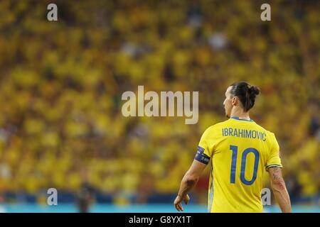 Nice, France. 22 Juin, 2016. Zlatan Ibrahimovic (SWE) Football/soccer : UEFA EURO 2016, groupe E, la Suède 0-1 La Belgique au stade de Nice à Nice, France . © Kawamori Mutsu/AFLO/Alamy Live News Banque D'Images