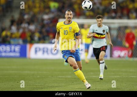 Nice, France. 22 Juin, 2016. Zlatan Ibrahimovic (SWE) Football/soccer : UEFA EURO 2016, groupe E, la Suède 0-1 La Belgique au stade de Nice à Nice, France . © Kawamori Mutsu/AFLO/Alamy Live News Banque D'Images