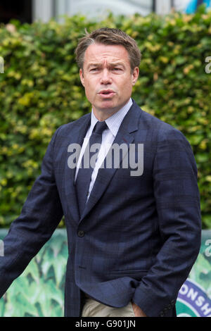 Wimbledon Londres, Royaume-Uni. 1er juillet 2016. L'ancien joueur de Chelsea et l'Angleterre Graeme Le Saux arrive à la journée de 5 profils têtes sur les championnats de Wimbledon 2016 : Crédit amer ghazzal/Alamy Live News Banque D'Images