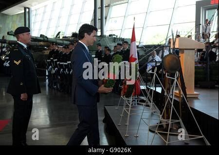 L'Ontario, Ottawa, Canada. 1er juillet 2016. Le premier ministre prononcera une allocution à la cérémonie pour le 100e anniversaire des batailles de la Somme et de Beaumont-Hamel. Credit : imagespic/Alamy Live News Banque D'Images