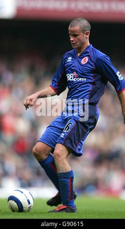 Soccer - FA Barclays Premiership - West Ham United v Middlesbrough - Upton Park. Matthew Bates de Middlesbrough Banque D'Images