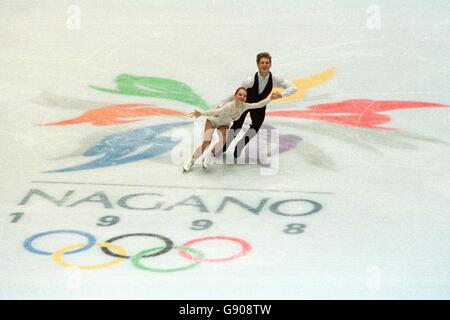 Patinage artistique - Jeux Olympiques d'hiver de Nagano - 1998 - Programme court Couples Banque D'Images