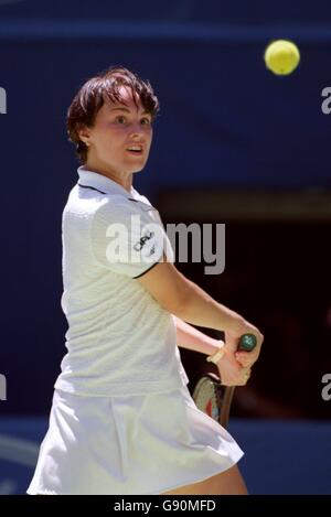 Tennis - Ford Australian Open - Melbourne.Martina Hingis remporte la finale des Womens contre Conchita Martinez Banque D'Images