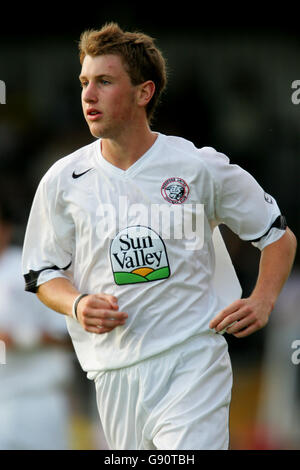 Football - amical - Hereford United contre Wrexham. Rob Purdie, Hereford United Banque D'Images