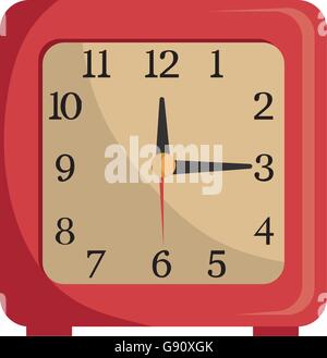 Horloge de table colorée, graphique de scénario Illustration de Vecteur