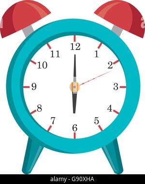 Horloge de table colorée, graphique de scénario Illustration de Vecteur