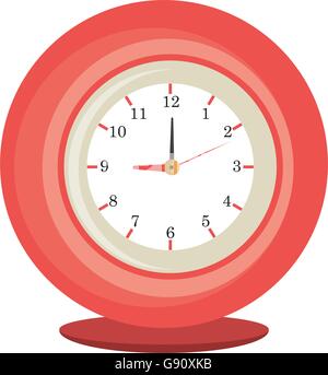 Horloge de table colorée, graphique de scénario Illustration de Vecteur