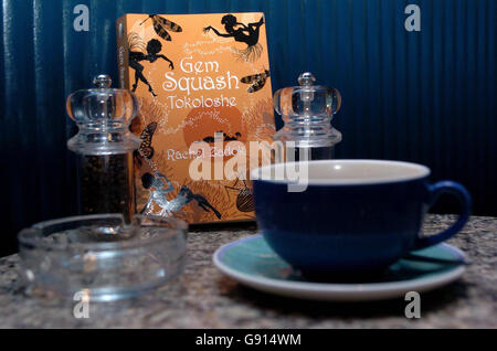 « GEM squash Tokoloshe », le premier roman de Rachel Zadok est photographié dans la salle à manger Pullens à Herne Hill, sud de Londres, le mercredi 16 novembre 2005. Le livre a valu à Rachel une nomination pour les Whitbread Book Awards aux côtés d'auteurs tels que Salman Rushdie et Nick Hornby. Rachel, 33 ans, est originaire de Johannesburg en Afrique du Sud et jusqu'à récemment passé deux ans à travailler comme serveuse à Pullens comme elle a écrit ses débuts et maintenant acclamé roman. Voir PA Story ARTS Whitbread. APPUYEZ SUR ASSOCIATION photo. Le crédit photo devrait se lire comme suit : Johnny Green/PA. Banque D'Images