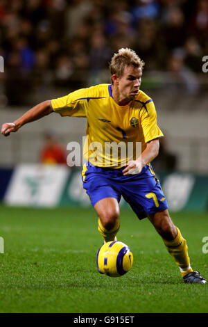 Football - International friendly - Corée du Sud v Suède - Stade de la coupe du monde de Soeul. Niclas Alexandersson, Suède Banque D'Images