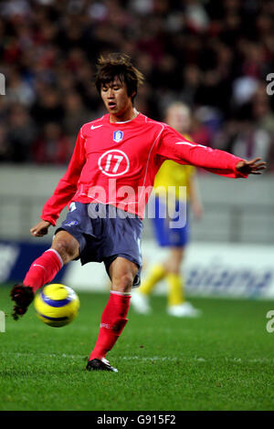 Football - International friendly - Corée du Sud v Suède - Stade de la coupe du monde de Soeul. Ho Lee, Corée du Sud Banque D'Images