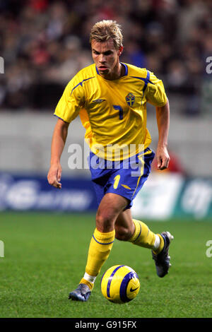 Football - International friendly - Corée du Sud v Suède - Stade de la coupe du monde de Soeul. Niclas Alexandersson, Suède Banque D'Images