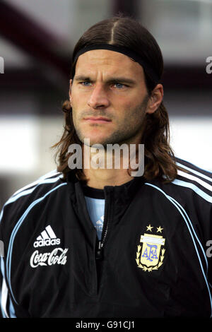 Football - amical - Argentine / Angleterre - Stade de Geneve. Leo Franco, Argentine Banque D'Images