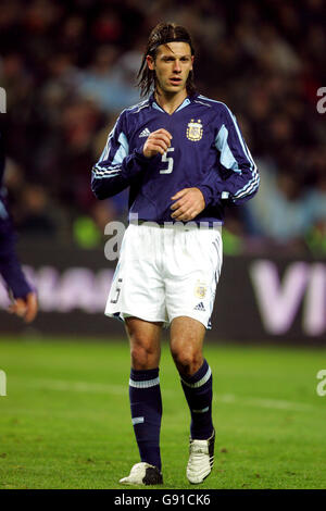 Football - amical - Argentine / Angleterre - Stade de Geneve. Martin Demichelis, Argentine Banque D'Images