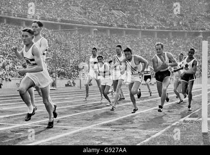 Athlétisme - Jeux Olympiques de Berlin - Finale 4x400m Banque D'Images