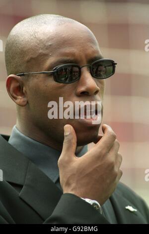 Soccer - finale de la coupe de Littlewoods FA - Arsenal contre Newcastle United. Ian Wright, Arsenal Banque D'Images