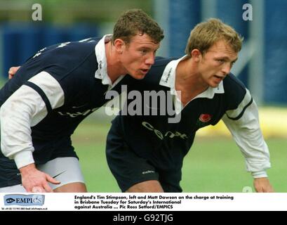 Union de Rugby - Test Match - l'Australie v Angleterre - Angleterre Formation Banque D'Images