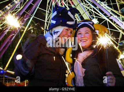 Hogmanay SOCIAL Banque D'Images