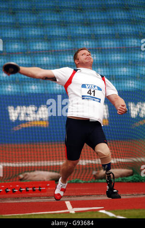 Coupe du monde paralympique - Manchester 2005 - le 100 m - Manchester Regional Arena Banque D'Images