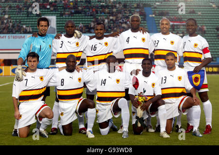 Football - coupe d'Afrique des Nations 2006 - Groupe B - Cameroun / Angola - Stade de l'Académie militaire.Angola, groupe d'équipe Banque D'Images