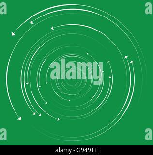 Flèches circulaires, concentriques. Cercle dynamique aléatoire des flèches. Illustration de Vecteur