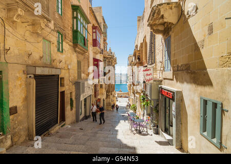 La Valette, Malte - Mai 05, 2016:dans les rues et ruelles de La Valette, Malte Banque D'Images