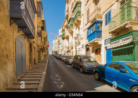 La Valette, Malte - mai 05, 2016:dans les rues et ruelles de la Valette, Malte Banque D'Images