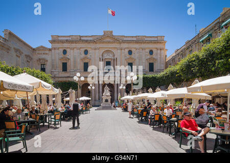 La Valette, Malte - mai 05, 2016 : Bibliothèque nationale de Malte à la Valette Banque D'Images