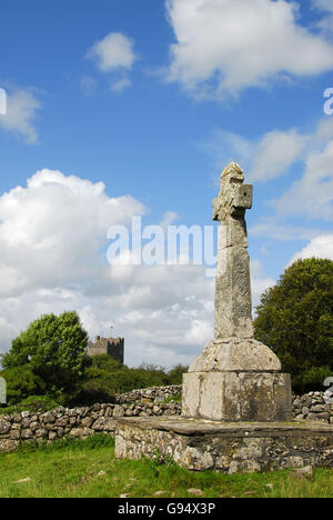 Dysert O'Dea high cross, Corofin, comté de Clare, Irlande Banque D'Images