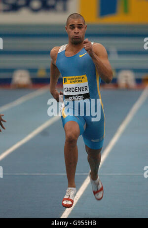 Athlétisme - IAAF Norwich Union Grand Prix intérieur - Birmingham. Jason Gardener en Grande-Bretagne Banque D'Images