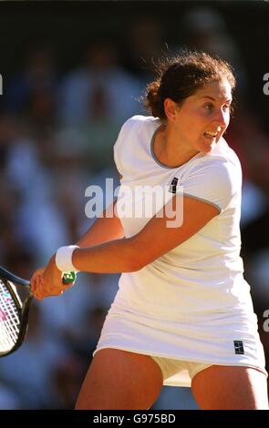 Tennis - Wimbledon - féminin - Troisième round - Mirjana Lucic v Monica Seles Banque D'Images