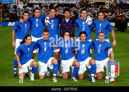 Football - International friendly - Italie / Allemagne - Stade Artemio Franchi. Italie, groupe d'équipe Banque D'Images