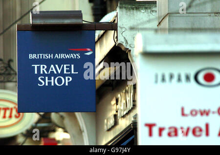 British Airways Travel Shop Banque D'Images