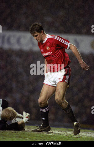 Football - coupe de la Ligue de Rumbelows - demi finale deuxième jambe - Manchester United / Middlesbrough - Old Trafford. GARY PALLISTER, MANCHESTER UNITED Banque D'Images